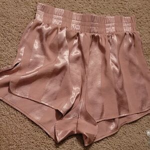 Victoria's Secret pink Satin Pajama Shorts with Elastic Waistband